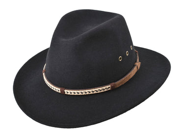 Scout in Black Wool 100% Wool Felt