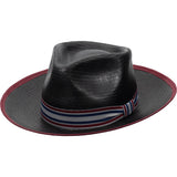 Biltmore Metro Teardrop Toyo Straw Fedora in Black