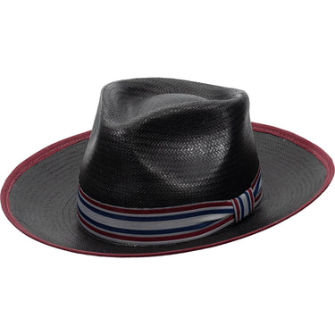 Biltmore Metro Teardrop Toyo Straw Fedora in Black
