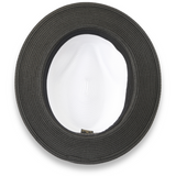 Ferrecci Tapa in Black and White Crushable Straw Fedora