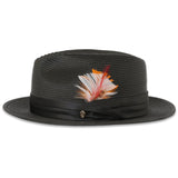 Ferrecci Tapa in Black Crushable Straw Fedora