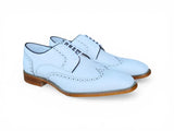 Carrucci Shoes Blucher Wingtip Oxford Dress Shoe in White