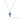 Gemstone Cross Pendant - Sapphire