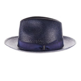 Borsalino Frederico in Navy Genuine Panama Fedora Hat Made in Italy