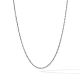 Box Chain Necklace, 2MM - Sterling Silver