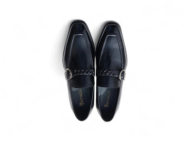 Carrucci Shoes Braided Bit Loafer Brown Leather