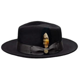 Bruno Capelo Bel-Air Crushable Wool Felt Fedora Hat in Black
