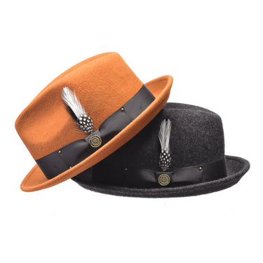 Bruno Capelo Blues Brothers Wool Pinch Front Fedora in #color_
