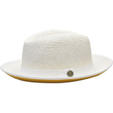 Bruno Capelo Empire in Multiple Colors Color Bottom Straw Fedora in White / Gold