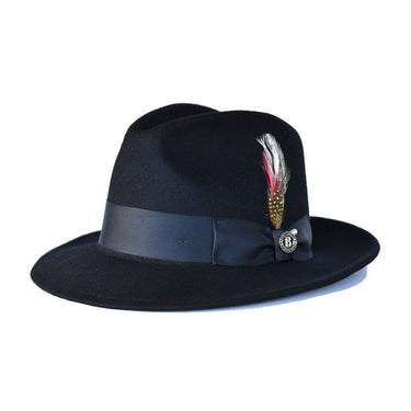 Bruno Capelo Executive Classic Wool Fedora in Black