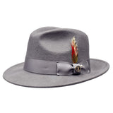 Bruno Capelo Executive Classic Wool Fedora in Graphite Grey