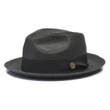 Bruno Capelo Francesco Timeless Straw Fedora in Black