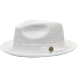Bruno Capelo Francesco Timeless Straw Fedora in White