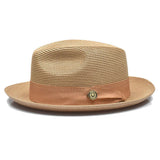 Bruno Capelo Francesco Timeless Straw Fedora in Camel