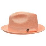 Bruno Capelo Francesco Timeless Straw Fedora in Peach