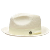 Bruno Capelo Francesco Timeless Straw Fedora in Ivory