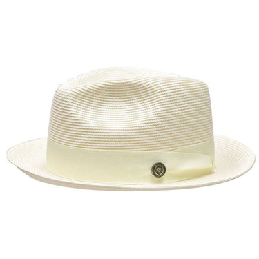 Bruno Capelo Francesco Timeless Straw Fedora in Ivory