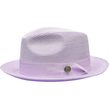 Bruno Capelo Francesco Timeless Straw Fedora in Lavender
