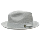 Bruno Capelo Francesco Timeless Straw Fedora in Grey