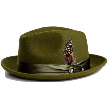 Bruno Capelo Giovani Crushable Wool Fedora in Olive