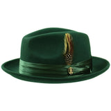 Bruno Capelo Giovani Crushable Wool Fedora in Emerald Green