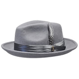 Bruno Capelo Giovani Crushable Wool Fedora in Graphite Grey