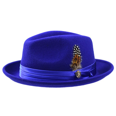 Bruno Capelo Giovani Crushable Wool Fedora in Royal