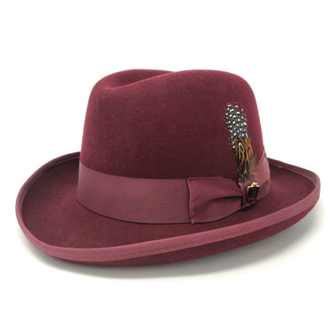 Bruno Capelo Godfather Wool Homburg in Burgundy