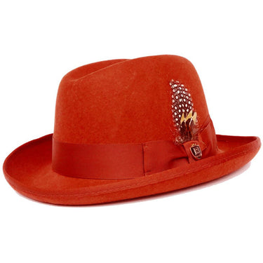 Bruno Capelo Godfather Wool Homburg in Rust #color_ Rust
