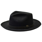 Bruno Capelo Ivy League Wool Teardrop Crown Fedora in Black