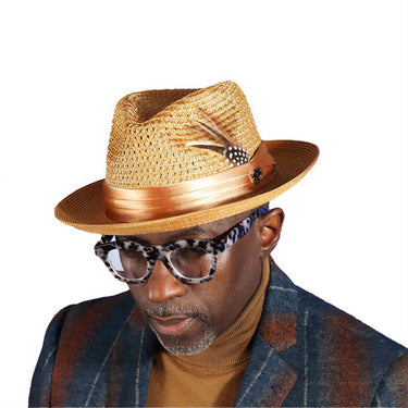 Bruno Capelo Julian Pinch Front Straw Fedora in #color_