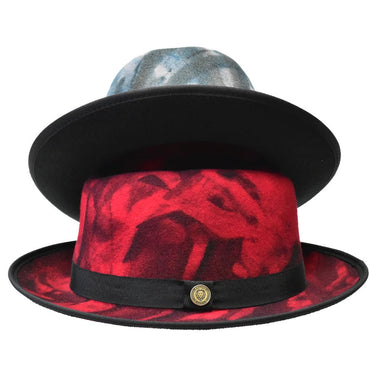 Bruno Capelo Kingston Hand-dyed Center Dent Wool Fedora in #color_