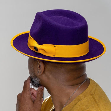 Bruno Capelo Lorenzo Pinch Front Wool Fedora in #color_