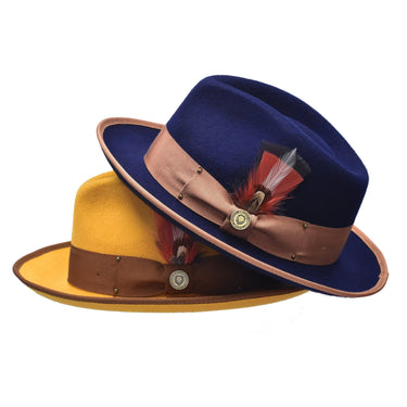 Bruno Capelo Lorenzo Pinch Front Wool Fedora