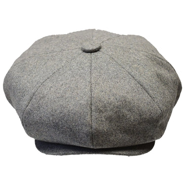 Bruno Capelo Melton Wool Newsboy Cap in Graphite Grey