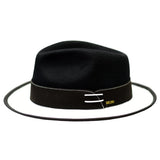 Bruno Capelo Outcast 2-Tone Wool Fedora in Black / White