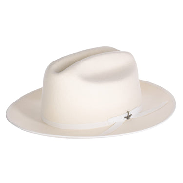 Bruno Capelo Outlaw Wool Felt Western Hat in Ivory #color_ Ivory