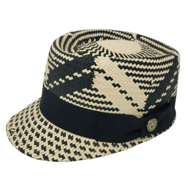 Bruno Capelo Patterned Legionnaire Straw Dress Cap in #color_