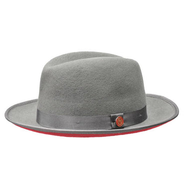 Bruno Capelo Princeton Wool Red Bottom Hat in Steel / Red
