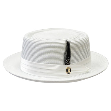 Bruno Capelo Rafaele Straw Pork Pie in White