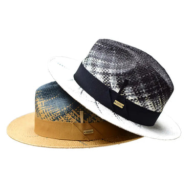 Bruno Capelo Rafi Hand-Dyed Straw Fedora in #color_