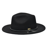 Bruno Capelo Tarik Flat Brim Wool Fedora in Black