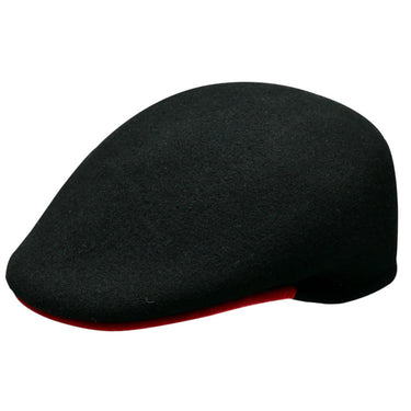 Bruno Capelo Tyson Red Bottom Wool Ivy Cap in Black / Red