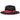 Bruno Capelo Urban Wide Brim Wool Fedora in Black / Red