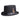 Bruno Capelo Wool Felt Top Hat Mid-Crown Height in Black
