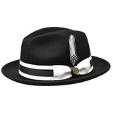 Bruno Capelo Zane Wool Fedora in Black / White