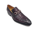 Carrucci Shoes Buckle Loafer Gator Embossed Leather — view 4