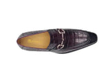 Carrucci Shoes Buckle Loafer Gator Embossed Leather — view 6