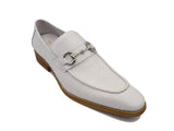 Carrucci Shoes Buckle Loafer Gator Embossed Leather