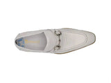 Carrucci Shoes Buckle Loafer Gator Embossed Leather